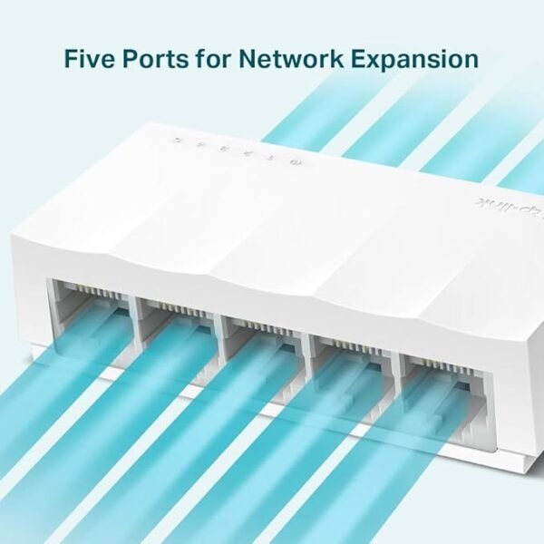 TP-LINK LS1005 Desktop Switch, 5 Ports - White - Image 4