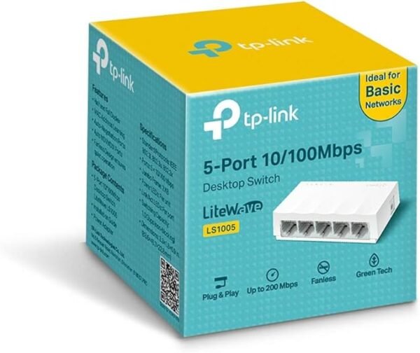 TP-LINK LS1005 Desktop Switch, 5 Ports - White - Image 5