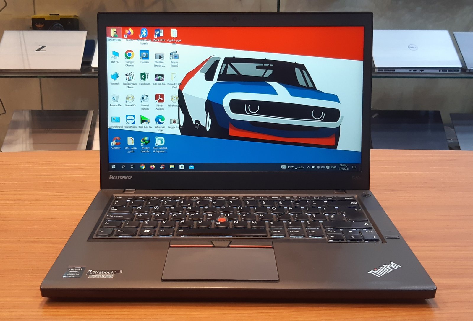 Lenovo ThinkPad T450s/Intel Core i7-5600U Vpro/RAM- 8 GB/Hard Disk -256 SSD/vga-Intel HD Graphics 5500 To 4G/Turn 180