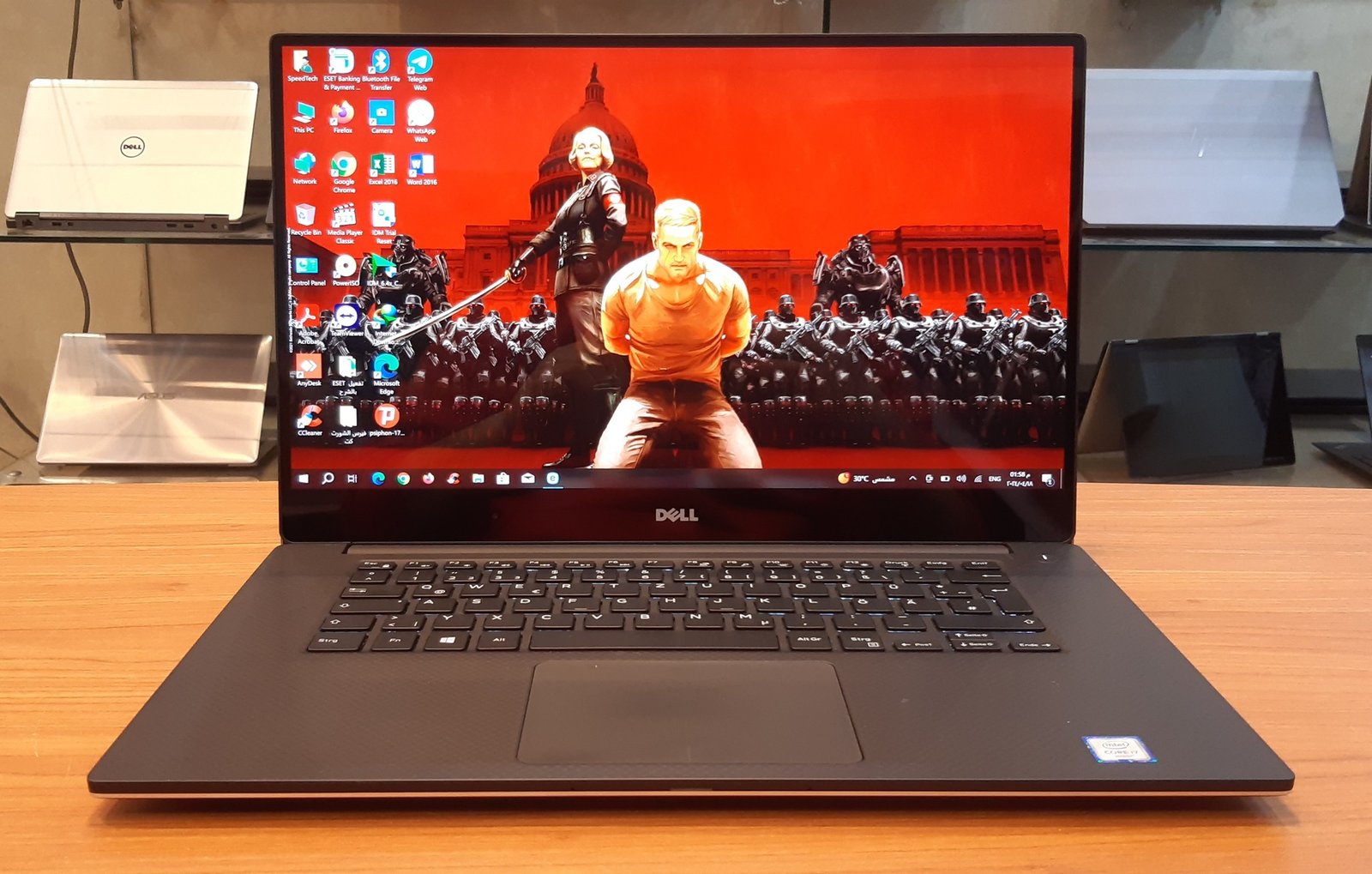 Dell XPS 15 9550/ Intel Core i7-6700HQ Core i7-GEN6/RAM-16GB  R4-2Slots/Hard Disk - 256 SSD M.2/vga-Nvidia Geforce GTX 960M 2G To 10G + Intel HD Graphics 530 To 8G/Touchscreen
